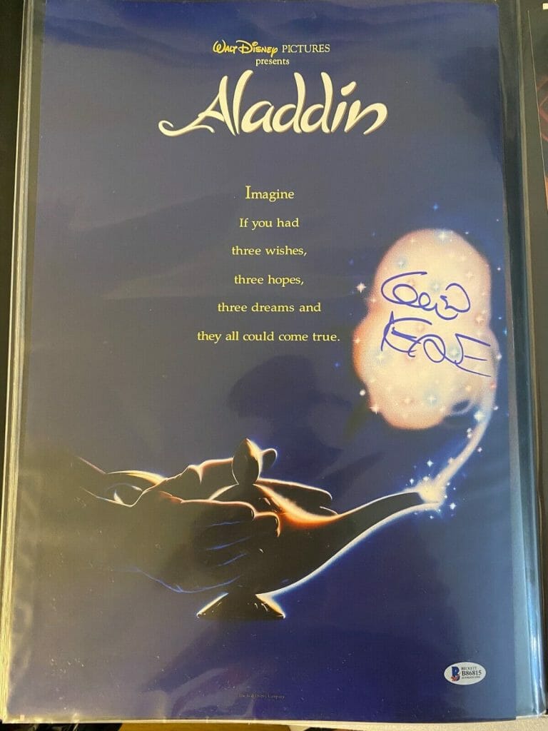 GLEN KEANE SIGNED 12X18 PHOTO ALADDIN DISNEY BECKETT BAS AUTOGRAPH AUTO COLLECTIBLE MEMORABILIA
