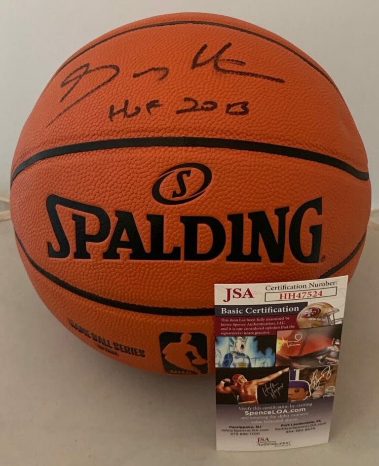 GARY PAYTON SEATTLE SUPERSONICS SIGNED F/S NBA REPLICA GAME BALL W/ HOF INSC JSA COLLECTIBLE MEMORABILIA