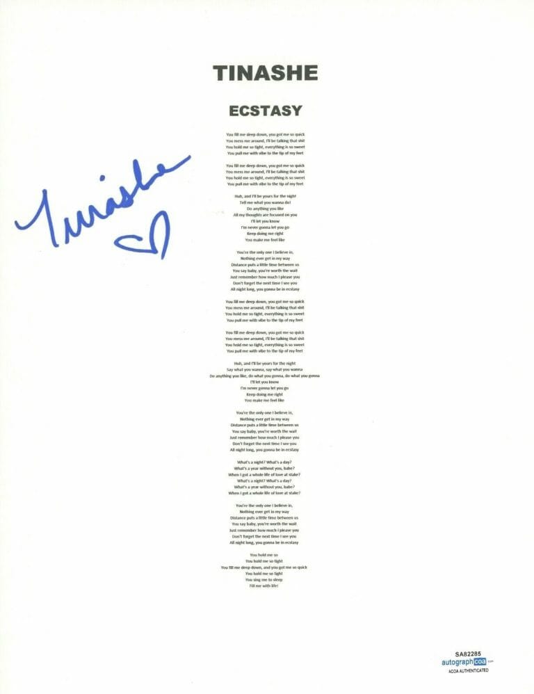 The Eagles Signed and Framed 'Get Over It' Lyrics Sheet - CharityStars