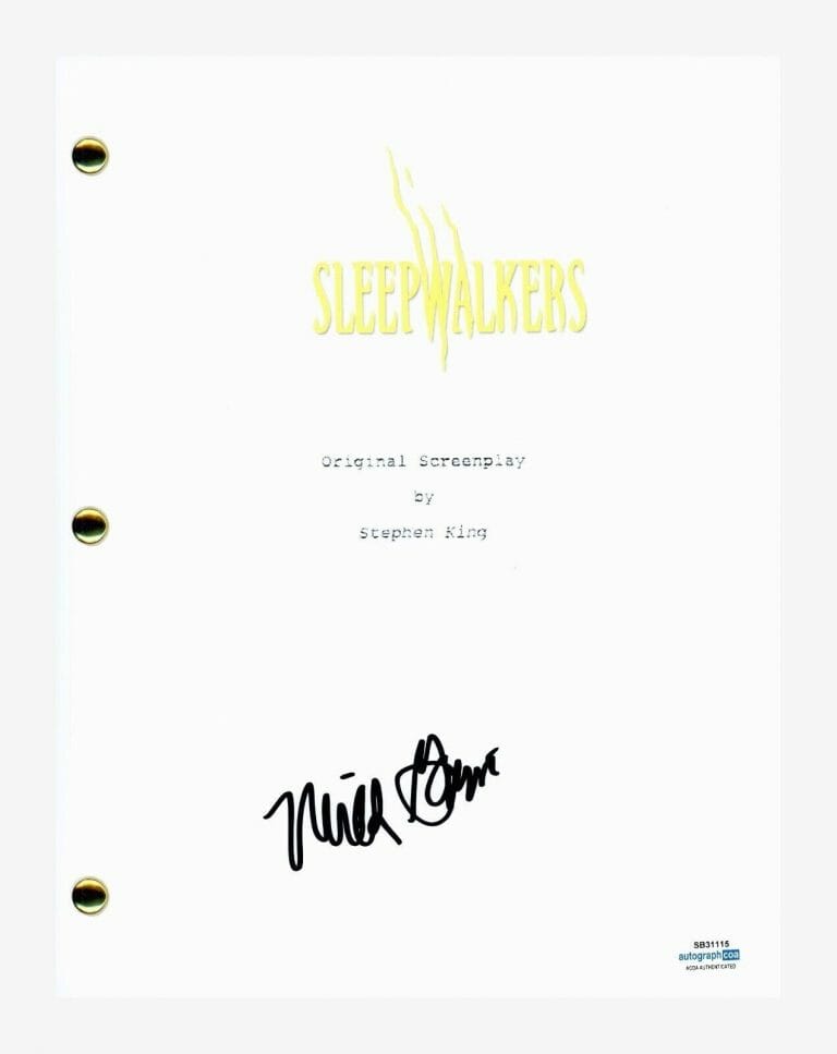 MICK GARRIS SIGNED AUTOGRAPHED SLEEPWALKERS MOVIE SCRIPT SCREENPLAY ACOA COA COLLECTIBLE MEMORABILIA