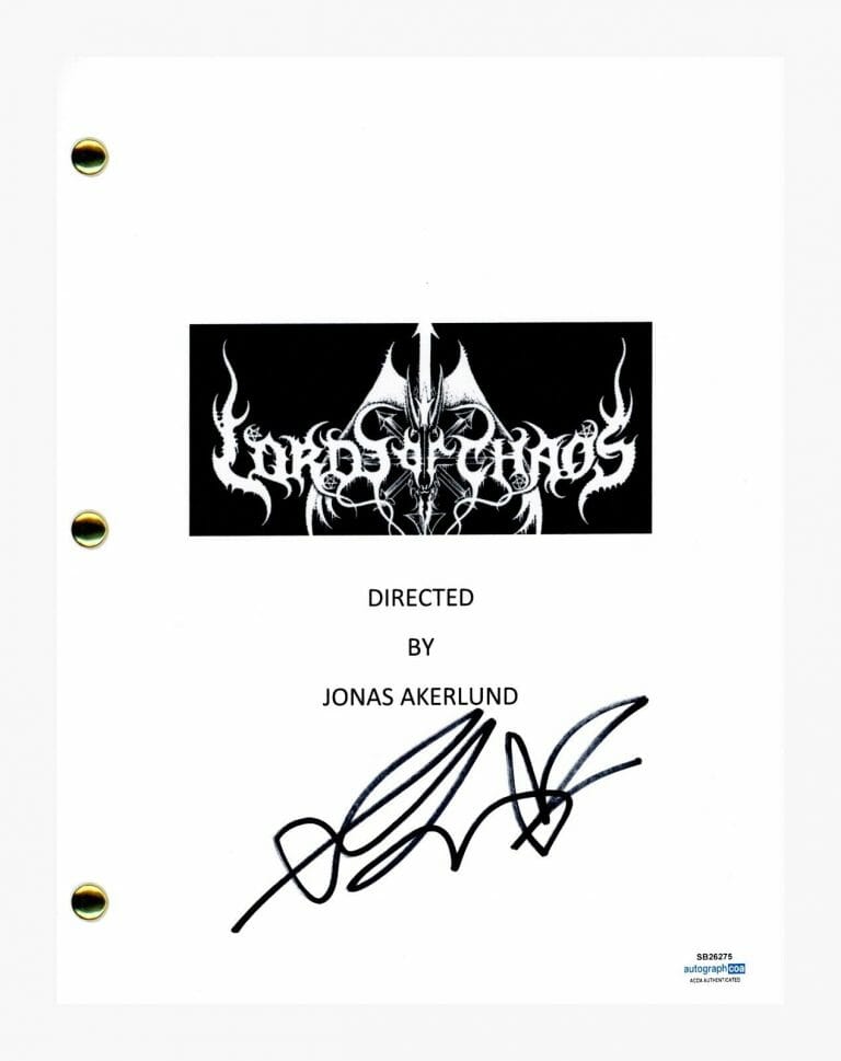 SKY FERREIRA SIGNED AUTOGRAPHED LORDS OF CHAOS MOVIE SCRIPT HORROR ACOA COA COLLECTIBLE MEMORABILIA