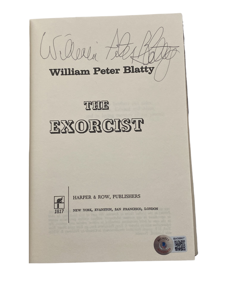 WILLIAM PETER BLATTY SIGNED THE EXORCIST BOOK CLUB EDITION 1971 HC BECKETT COA COLLECTIBLE MEMORABILIA