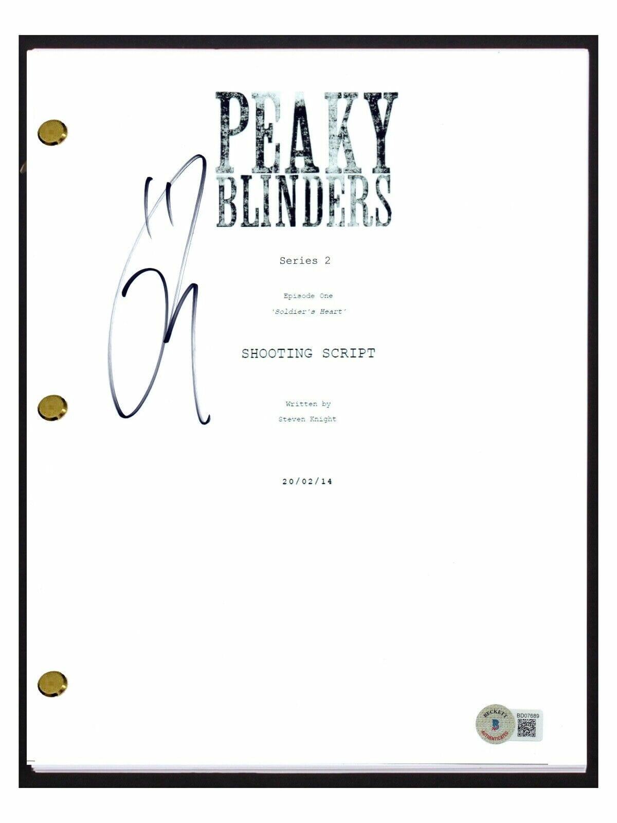 Tom Hardy Signed Autographed Peaky Blinders Series 2 Pilot Script Beckett Coa Autographia 