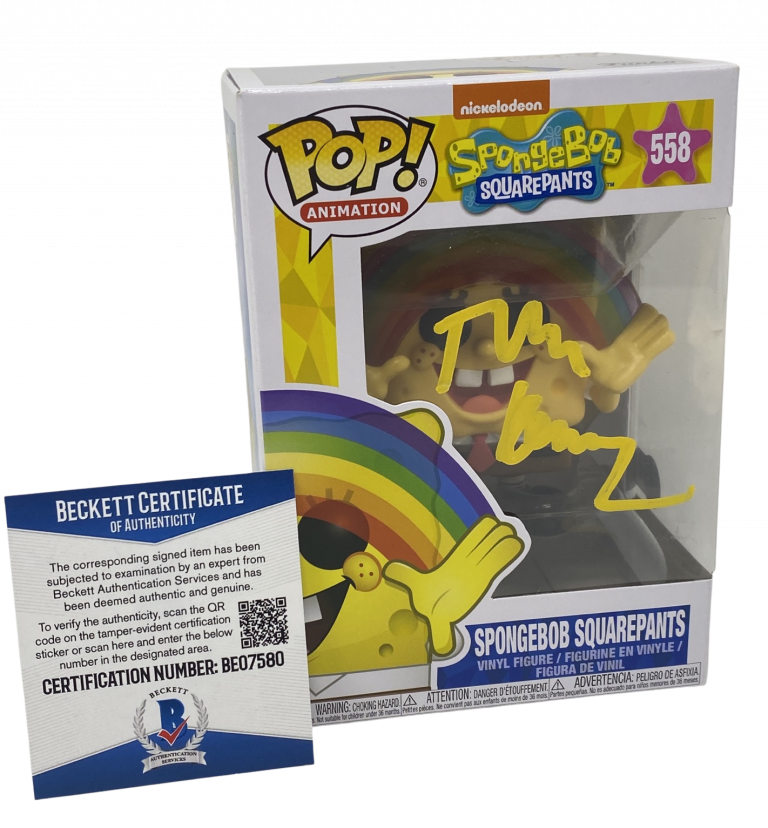 TOM KENNY SIGNED AUTOGRAPH SPONGEBOB SQUAREPANTS FUNKO POP FIGURE BECKETT COA COLLECTIBLE MEMORABILIA