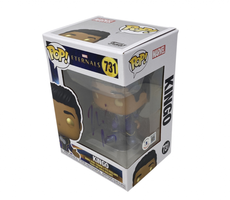 KUMAIL NANJIANI SIGNED AUTOGRAPH FUNKO POP FIGURE KINGO THE ETERNALS BECKETT COA COLLECTIBLE MEMORABILIA