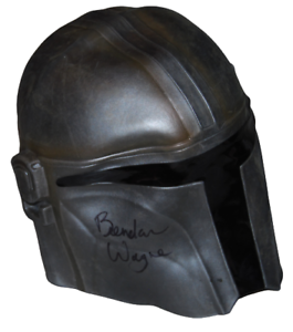BRENDAN WAYNE SIGNED (THE MANDALORIAN) LATEX ADULT SIZE TOY MASK SWAU A29611 COLLECTIBLE MEMORABILIA