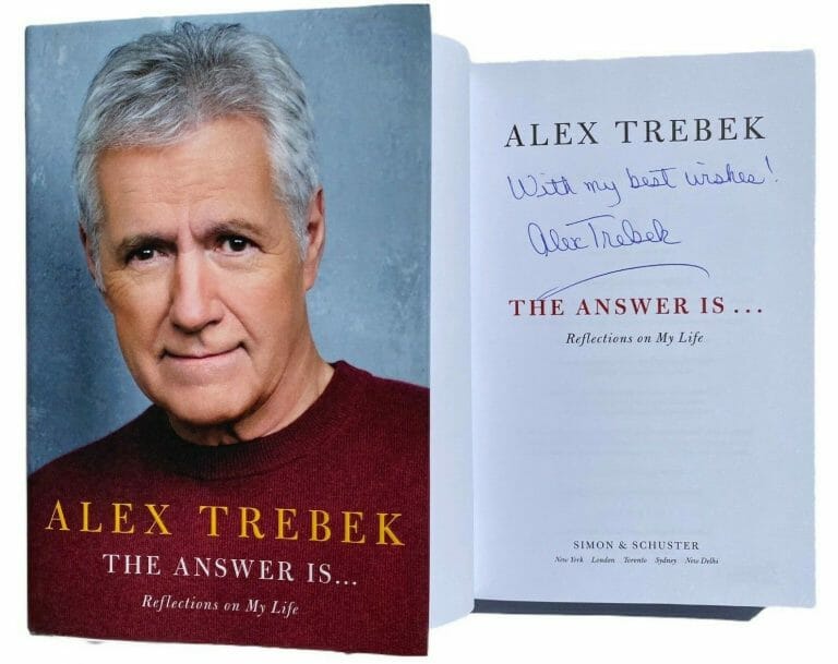 ALEX TREBEK SIGNED THE ANSWER IS REFLECTIONS ON MY LIFE BOOK AUTO JEOPARDY JSA A COLLECTIBLE MEMORABILIA