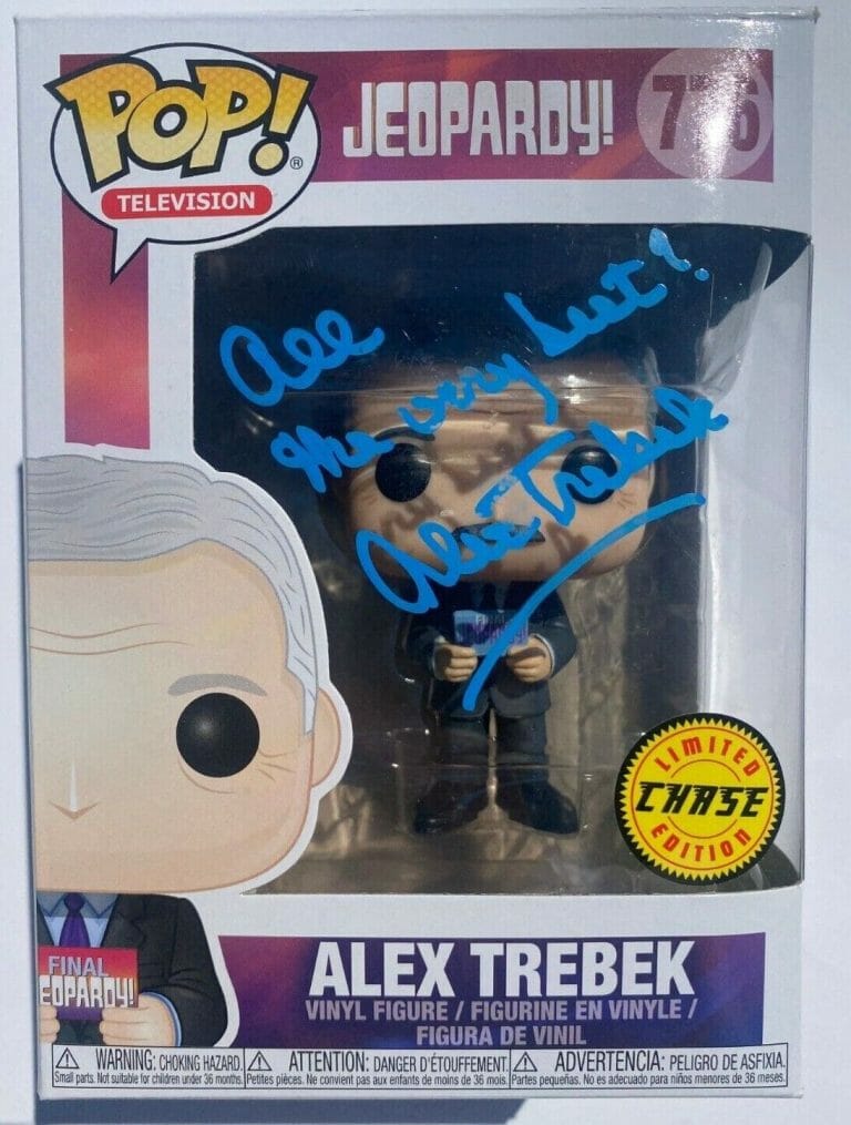 ALEX TREBEK SIGNED AUTOGRAPHED CHASE EDITION JEOPARDY FUNKO POP 776 BECKETT BAS* COLLECTIBLE MEMORABILIA