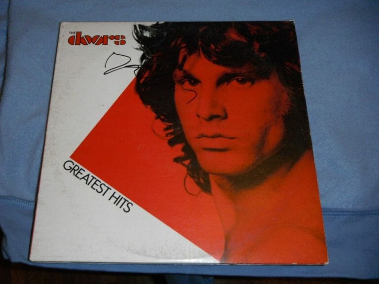 THE DOORS ROBBY KRIEGER SIGNED GREATEST HITS VINYL COLLECTIBLE MEMORABILIA