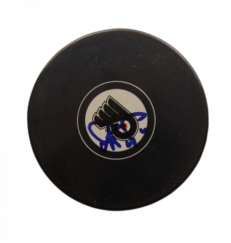 TREY ANASTASIO SIGNED AUTOGRAPH PHILADELPHIA FLYERS HOCKEY PUCK – PHISH JSA COA COLLECTIBLE MEMORABILIA