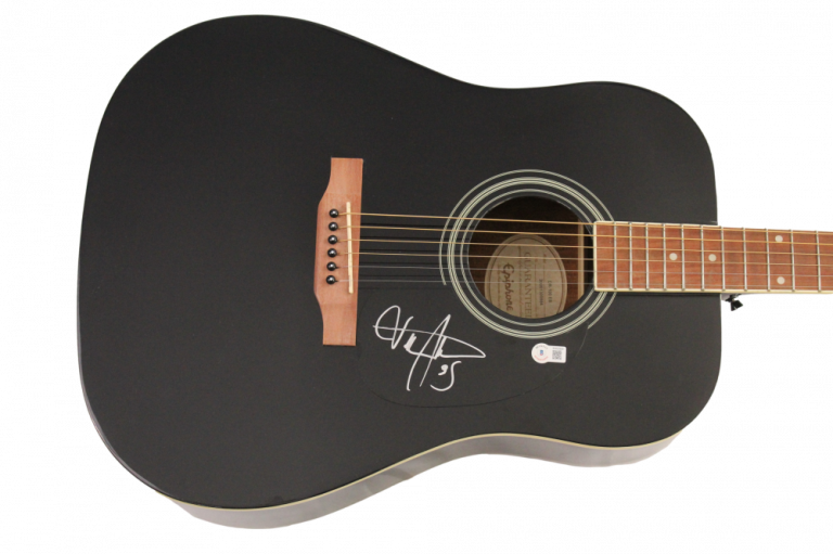 BILLY STRINGS SIGNED AUTOGRAPH FULL SIZE EPIPHONE ACOUSTIC GUITAR – RENEWAL BAS COLLECTIBLE MEMORABILIA