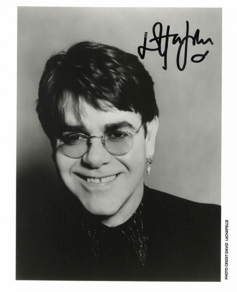 ELTON JOHN SIGNED AUTOGRAPH 8X10 PHOTO GOODBYE YELLOW BRICK ROAD – JSA LOA COA COLLECTIBLE MEMORABILIA