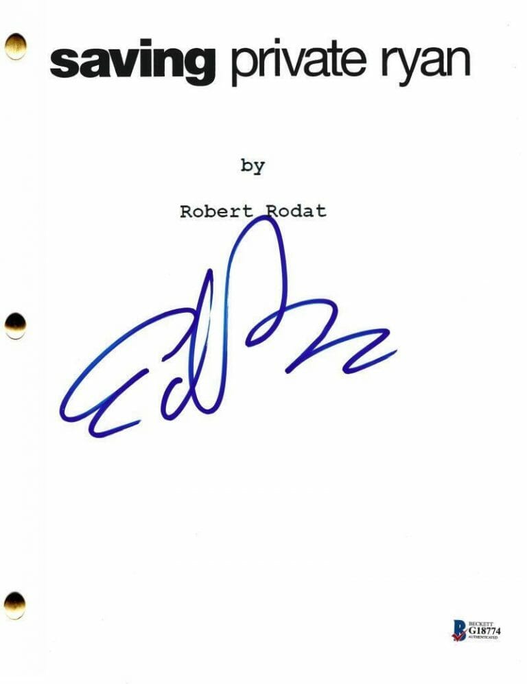 EDWARD BURNS SIGNED SAVING PRIVATE RYAN FULL SCRIPT AUTHENTIC AUTOGRAPH BECKETT COLLECTIBLE MEMORABILIA