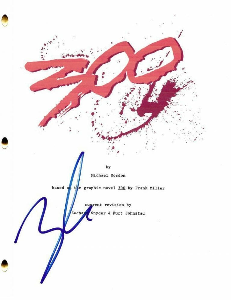 ZACK SNYDER SIGNED 300 FULL SCRIPT AUTHENTIC AUTOGRAPH COLLECTIBLE MEMORABILIA