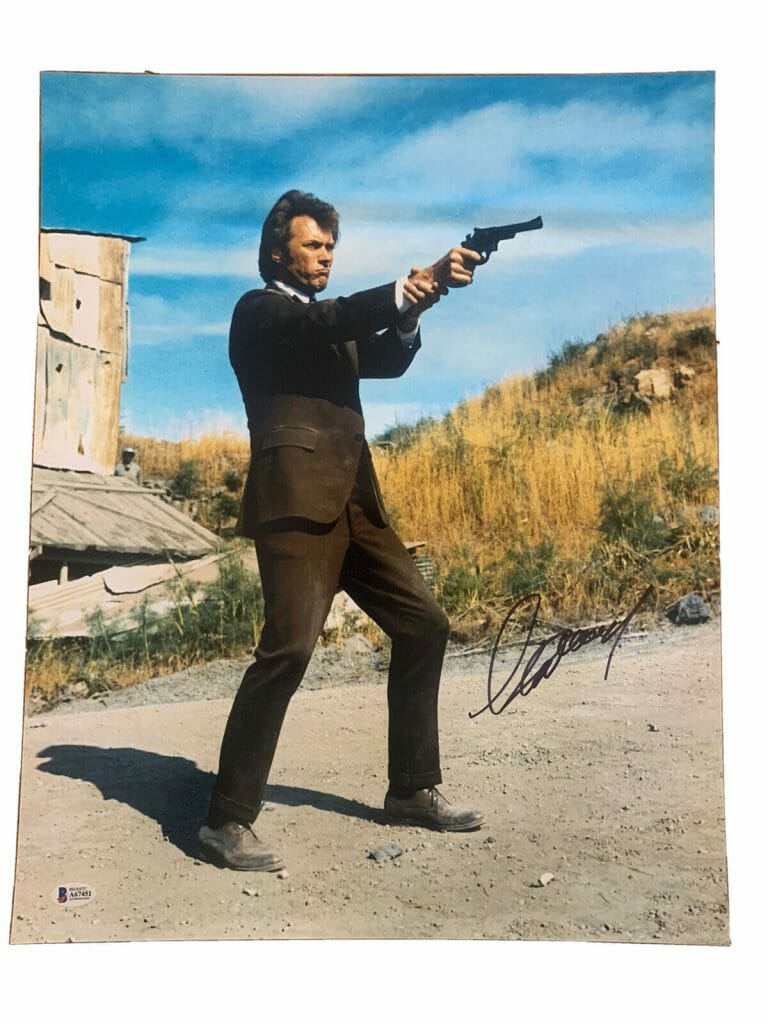 CLINT EASTWOOD SIGNED AUTOGRAPHED 16×20 DIRTY HARRY MOVIE PHOTO BAS CERTIFIED 3 COLLECTIBLE MEMORABILIA