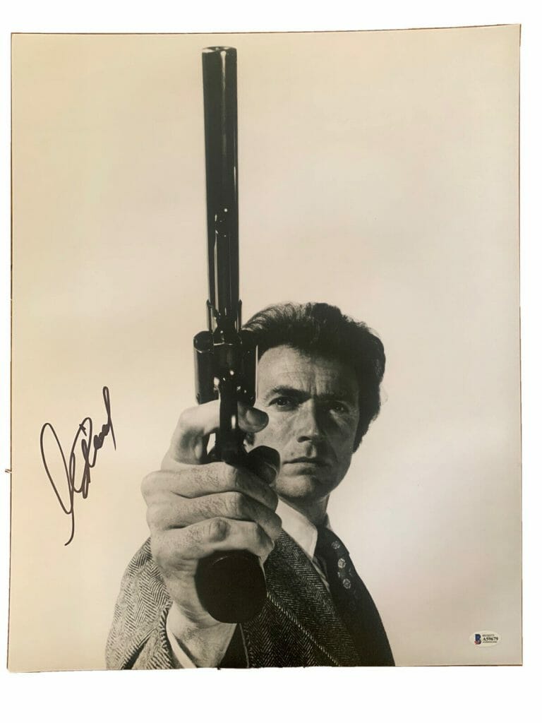 CLINT EASTWOOD SIGNED AUTOGRAPHED 16×20 DIRTY HARRY MOVIE PHOTO BAS CERTIFIED 2 COLLECTIBLE MEMORABILIA