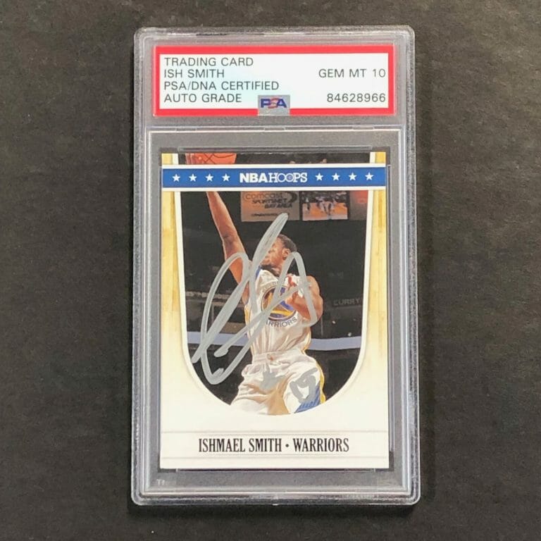 2011-12 NBA HOOPS #110 ISH SMITH SIGNED CARD AUTO GRADE 10 PSA SLABBED WARRIORS COLLECTIBLE MEMORABILIA