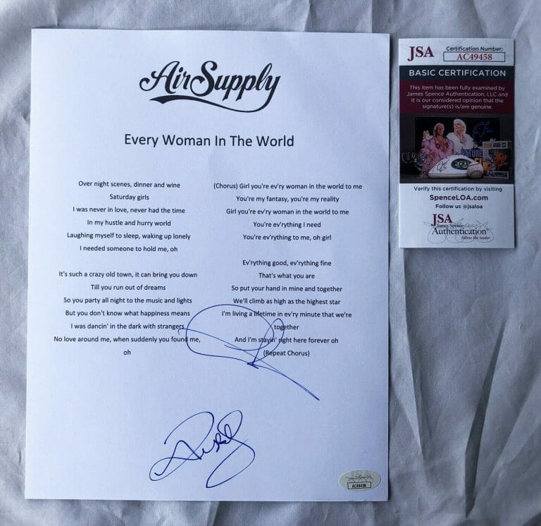 Russell Hitchcock Graham Russell signed Air Supply The One That You Love album COA proof autographed STAR