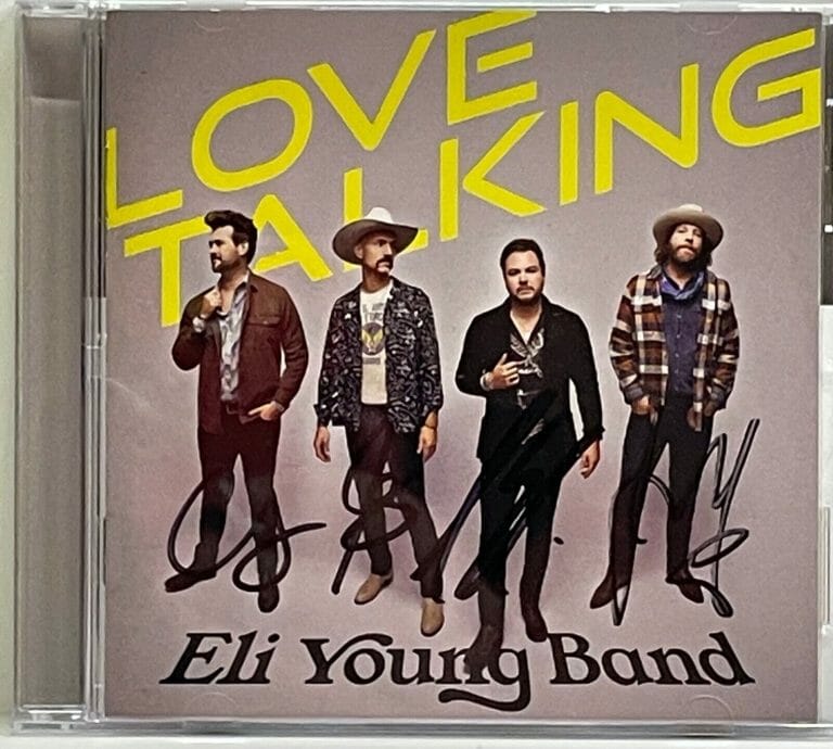 M ELI J YOUNG +2 ELI YOUNG BAND SIGNED AUTOGRAPH CD “LOVE TALKING” JSA COLLECTIBLE MEMORABILIA