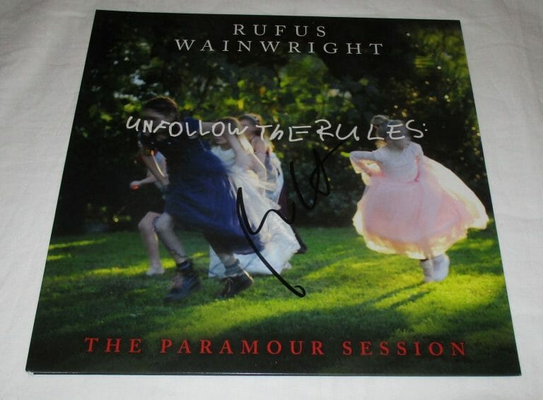 RUFUS WAINWRIGHT SIGNED UNFOLLOW THE RULES THE PARAMOUR SESSIONS VINYL RECORD JS COLLECTIBLE MEMORABILIA