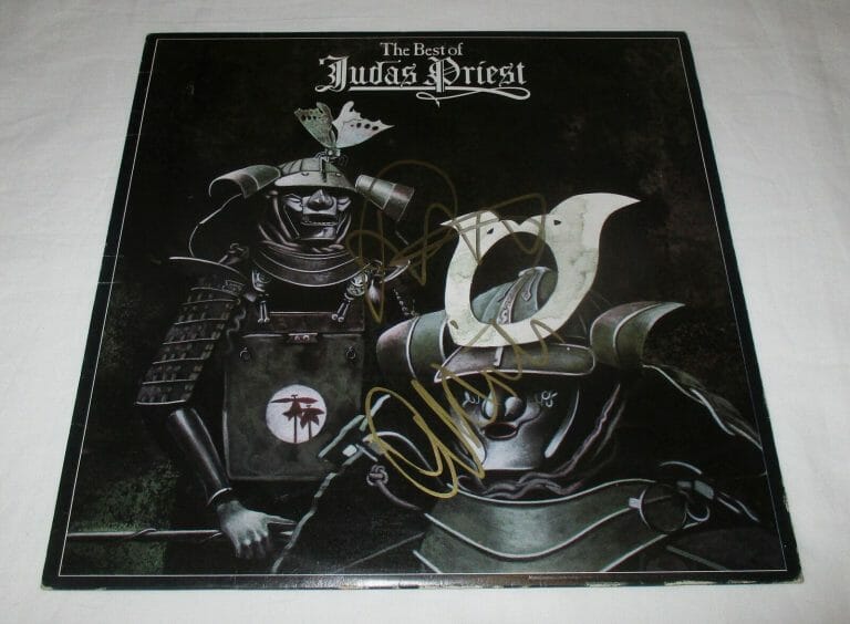 JUDAS PRIEST SIGNED BEST OF VINYL RECORD JSA COLLECTIBLE MEMORABILIA