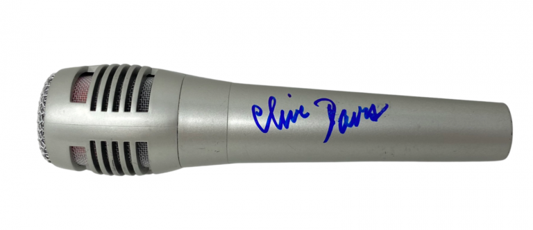 CLIVE DAVIS SIGNED MICROPHONE ROCK & ROLL HALL OF FAME PRODUCER BECKETT COA COLLECTIBLE MEMORABILIA