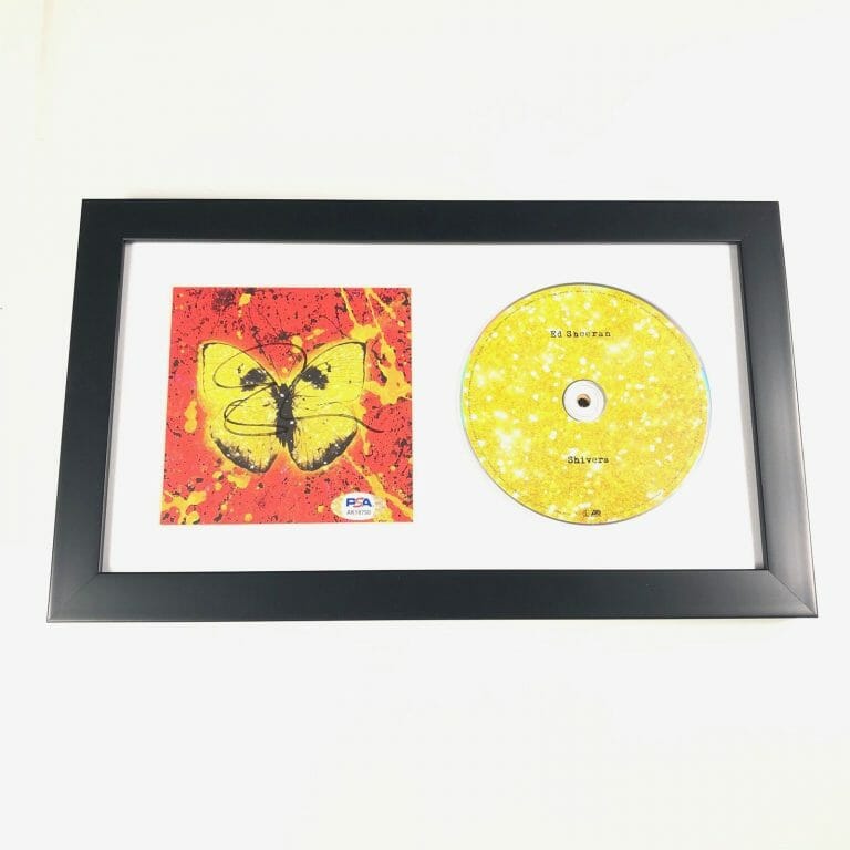 ED SHEERAN SIGNED CD COVER FRAMED PSA/DNA SHIVERS AUTOGRAPHED COLLECTIBLE MEMORABILIA