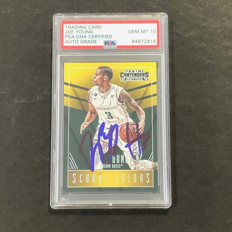 2015 PANINI CONTENDERS #21 JOE YOUNG SIGNED CARD AUTO 10 PSA SLABBED OREGON COLLECTIBLE MEMORABILIA