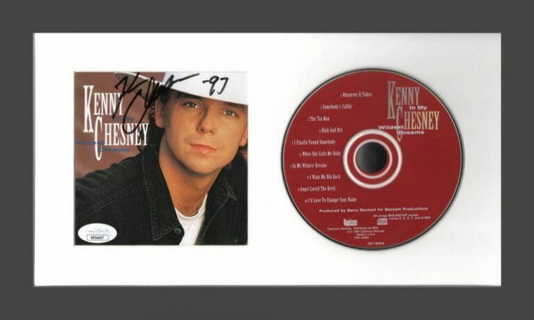 KENNY CHESNEY SIGNED AUTOGRAPH IN MY WILDEST DREAMS FRAMED CD DISPLAY W/ JSA COA COLLECTIBLE MEMORABILIA