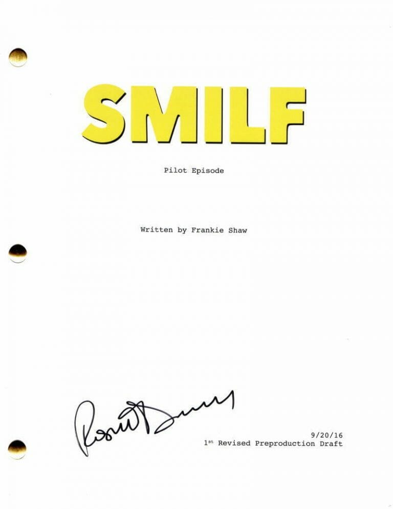 ROSIE O’DONNELL SIGNED AUTOGRAPH SMILF FULL PILOT SCRIPT – AMERICAN GIGALO, RARE COLLECTIBLE MEMORABILIA