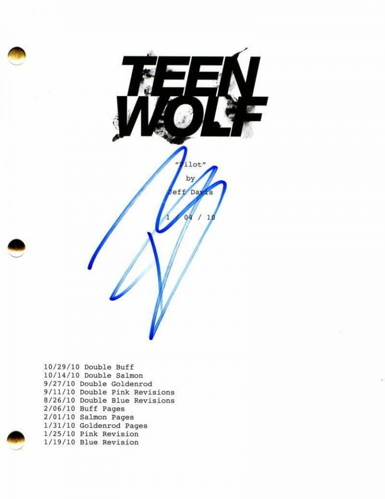 TYLER POSEY SIGNED AUTOGRAPH TEEN WOLF FULL PILOT SCRIPT – SCOTT MCCALL, RARE! COLLECTIBLE MEMORABILIA