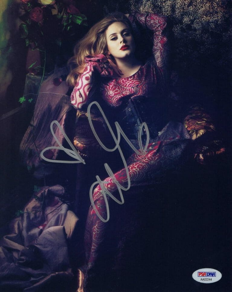 ADELE ADKINS SIGNED AUTOGRAPH 8×10 PHOTO – SUPERSTAR SINGER 19 21 25 30 PSA COA COLLECTIBLE MEMORABILIA