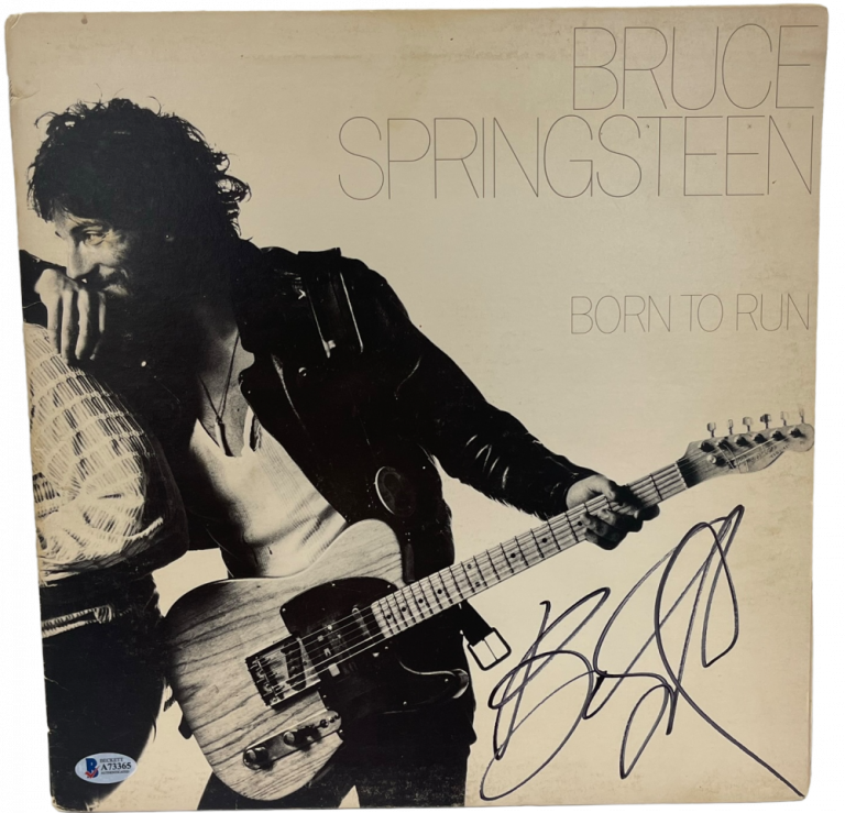 BRUCE SPRINGSTEEN SIGNED BORN TO RUN ALBUM VINYL AUTHENTIC AUTOGRAPH BECKETT LOA COLLECTIBLE MEMORABILIA