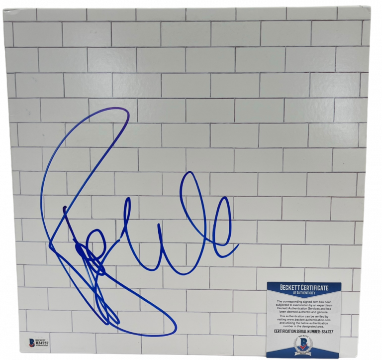 ROGER WATERS SIGNED PINK FLOYD THE WALL ALBUM VINYL AUTHENTIC AUTOGRAPH BECKETT COLLECTIBLE MEMORABILIA
