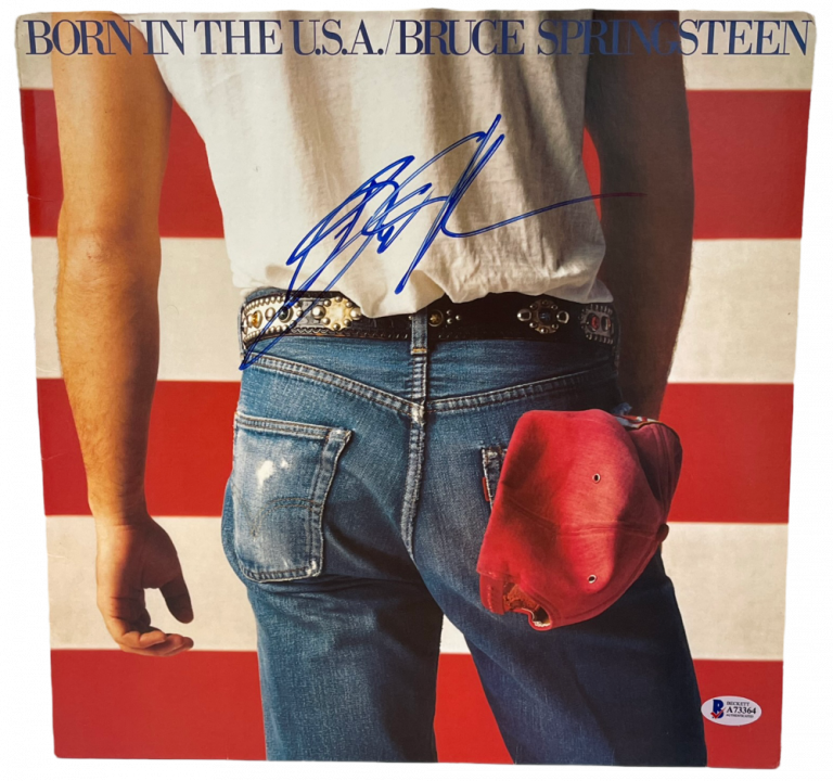 BRUCE SPRINGSTEEN SIGNED BORN IN THE USA ALBUM VINYL AUTHENTIC AUTOGRAPH BECKETT COLLECTIBLE MEMORABILIA