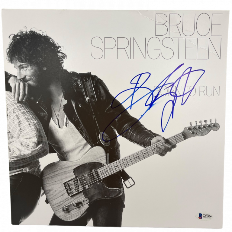 BRUCE SPRINGSTEEN SIGNED BORN TO RUN ALBUM VINYL AUTHENTIC AUTOGRAPH BECKETT LOA COLLECTIBLE MEMORABILIA