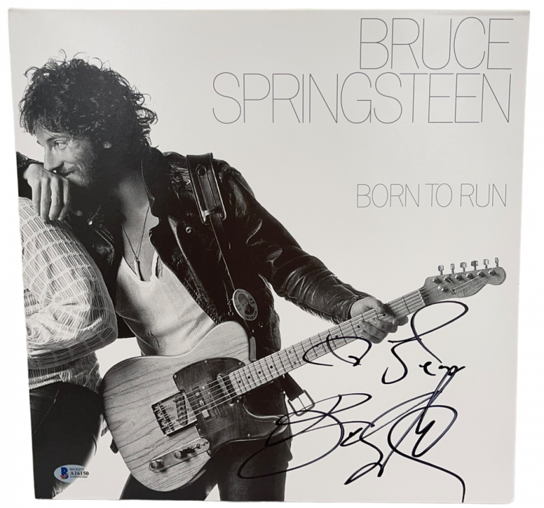 BRUCE SPRINGSTEEN SIGNED BORN TO RUN ALBUM VINYL AUTHENTIC AUTOGRAPH BECKETT LOA COLLECTIBLE MEMORABILIA
