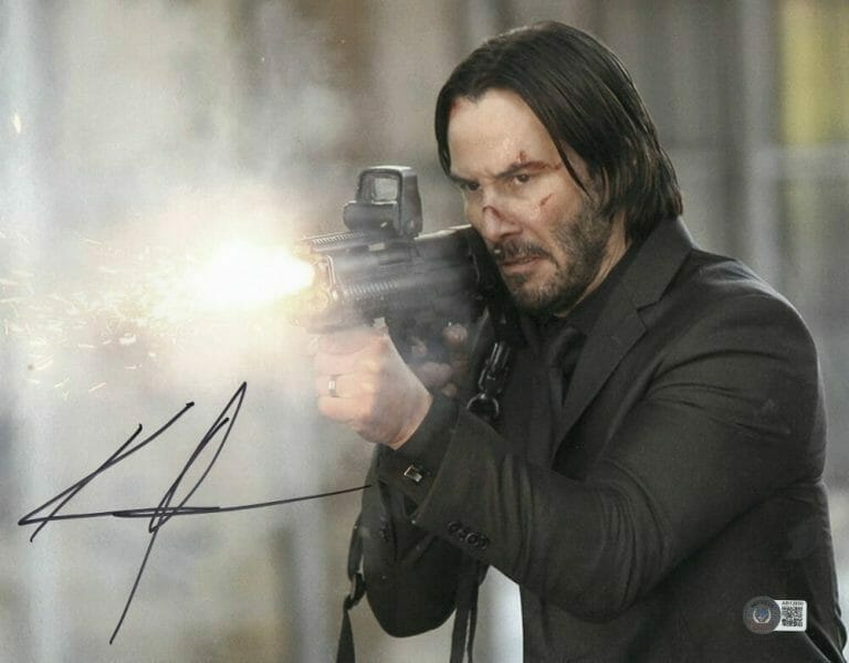 KEANU REEVES SIGNED 11X14 PHOTO JOHN WICK AUTHENTIC AUTOGRAPH BECKETT LOA I COLLECTIBLE MEMORABILIA