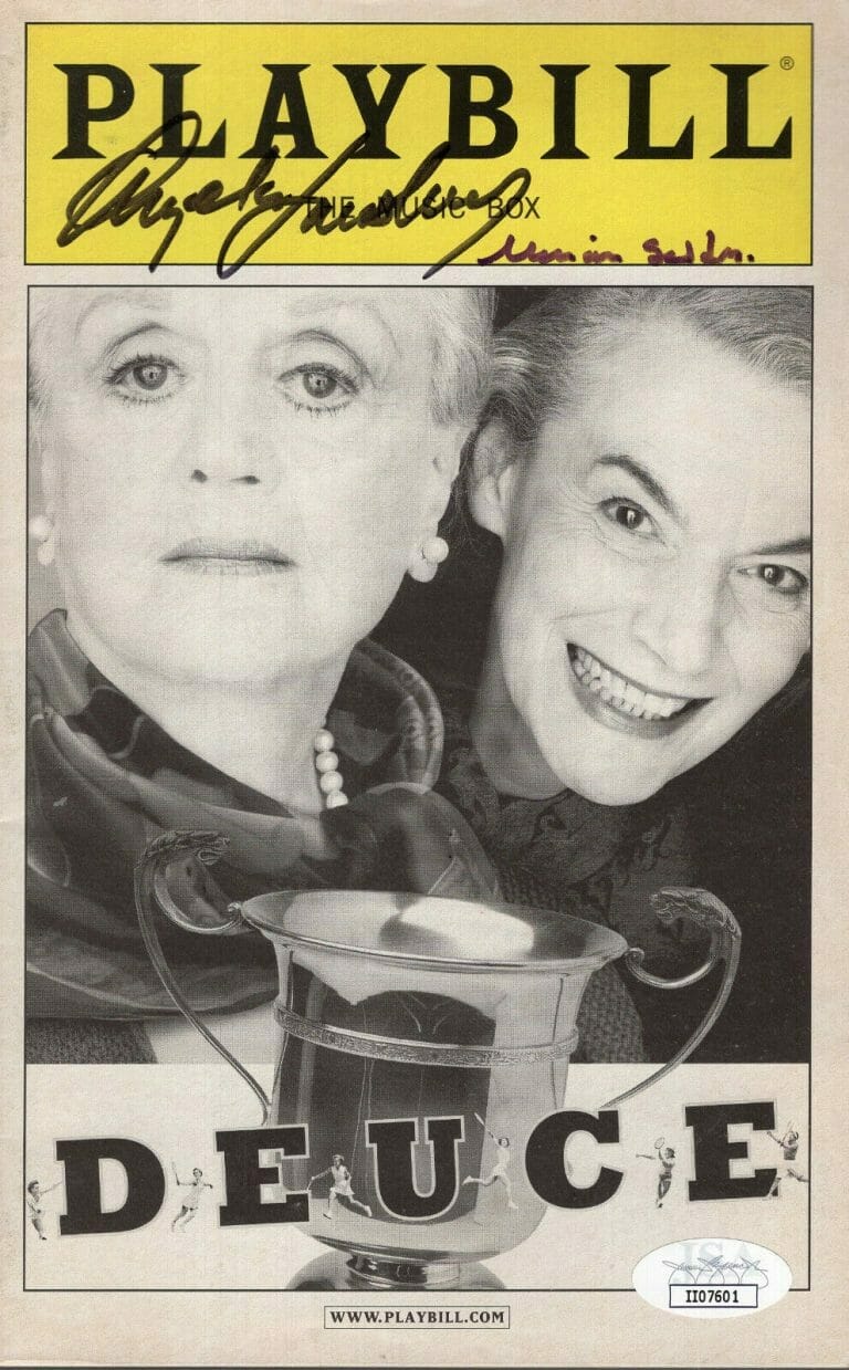ANGELA LANSBURY HAND SIGNED NYC PLAYBILL FROM DEUCE AWESOME+RARE JSA COLLECTIBLE MEMORABILIA