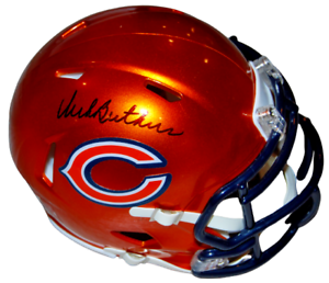 DICK BUTKUS SIGNED (CHICAGO BEARS) FLASH MINI FOOTBALL HELMET BECKETT WX51648 COLLECTIBLE MEMORABILIA