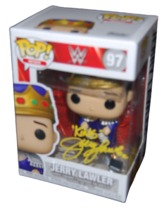 JERRY LAWLER SIGNED (WWE) WRESTLING THE KING FUNKO POP #97 BECKETT BAS BF09342 COLLECTIBLE MEMORABILIA