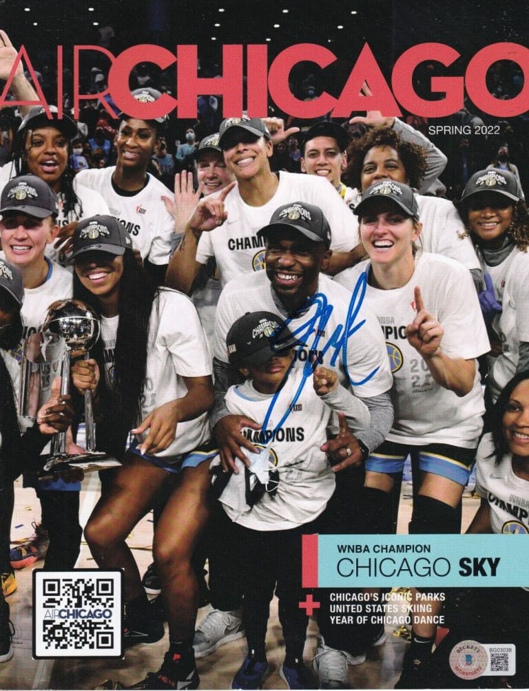 JAMES WADE SIGNED (CHICAGO SKY) AUTOGRAPHED WNBA MAGAZINE BECKETT BAS BG03038 COLLECTIBLE MEMORABILIA