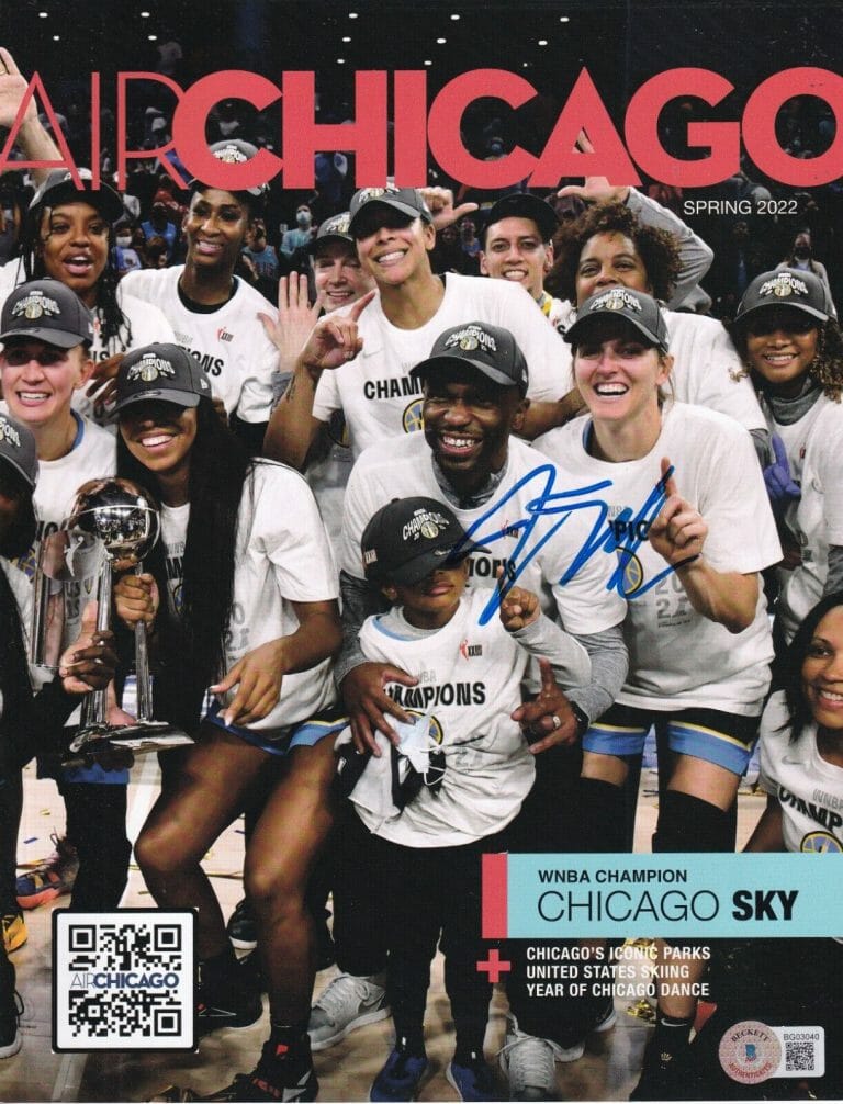 JAMES WADE SIGNED (CHICAGO SKY) AUTOGRAPHED WNBA MAGAZINE BECKETT BAS BG03040 COLLECTIBLE MEMORABILIA