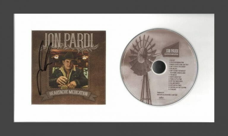 JON PARDI SIGNED AUTOGRAPH HEARTACHE MEDICATION FRAMED CD DISPLAY READY TO HANG! COLLECTIBLE MEMORABILIA