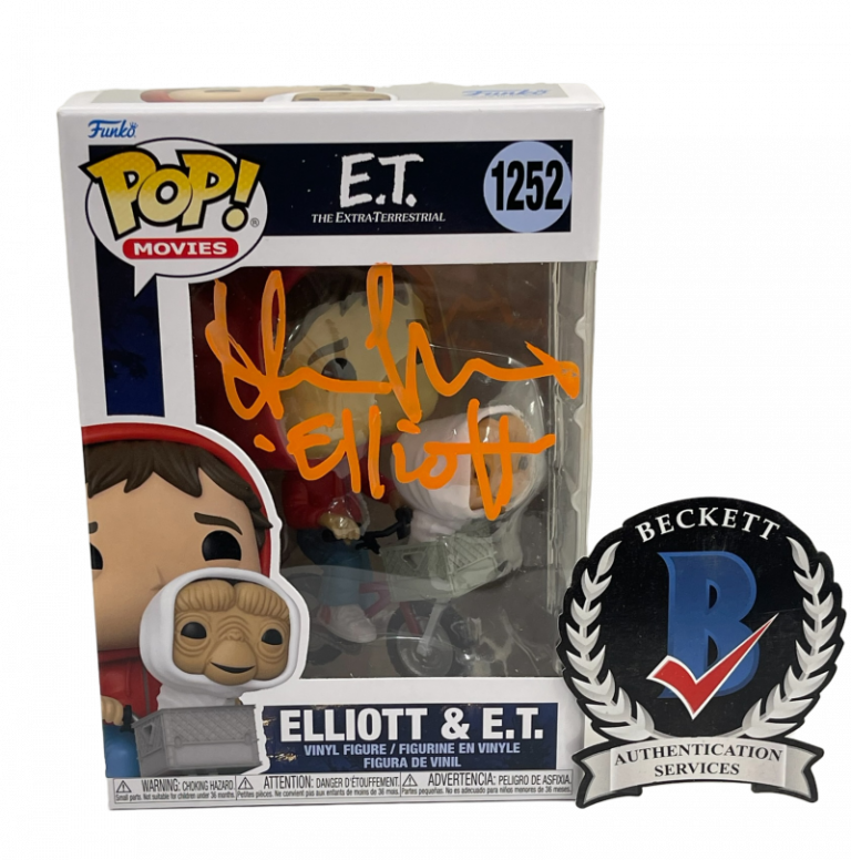 HENRY THOMAS SIGNED ET POP FUNKO FIGURE 1252 AUTHENTIC AUTOGRAPH BECKETT WITNESS COLLECTIBLE MEMORABILIA