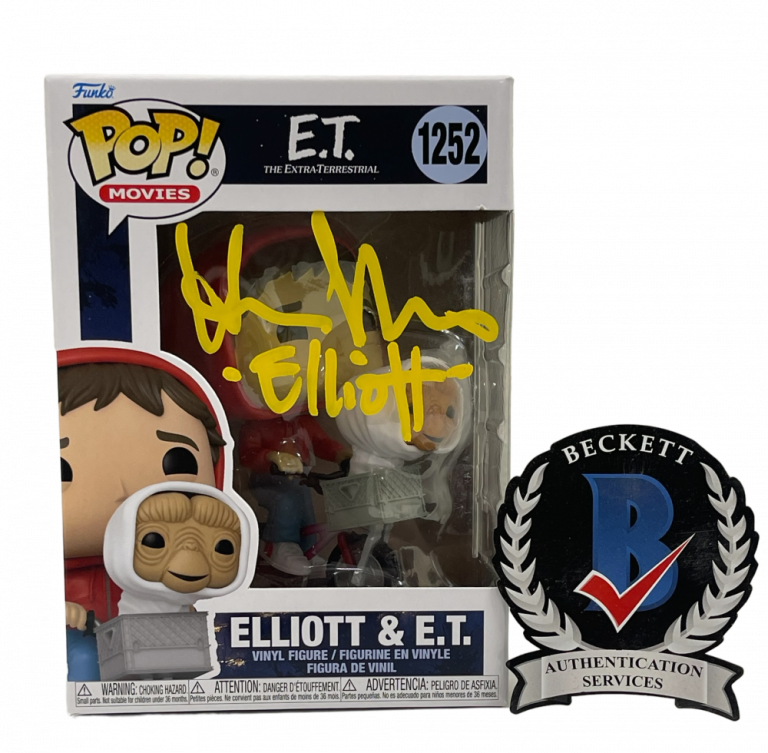 HENRY THOMAS SIGNED ET POP FUNKO FIGURE 1252 AUTHENTIC AUTOGRAPH BECKETT WITNESS COLLECTIBLE MEMORABILIA