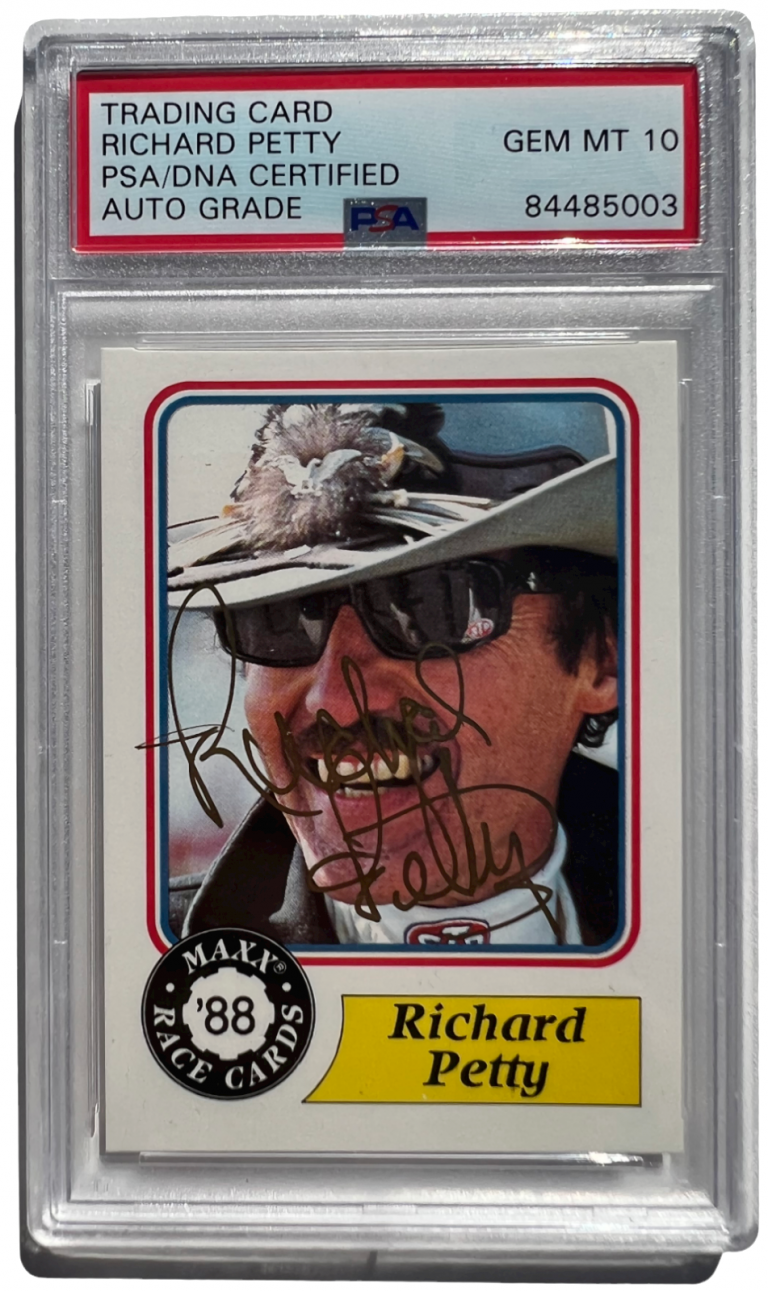 RICHARD PETTY SIGNED 1988 MAXX ROOKIE CARD NASCAR #43 RC AUTO 10 PSA/DNA COLLECTIBLE MEMORABILIA