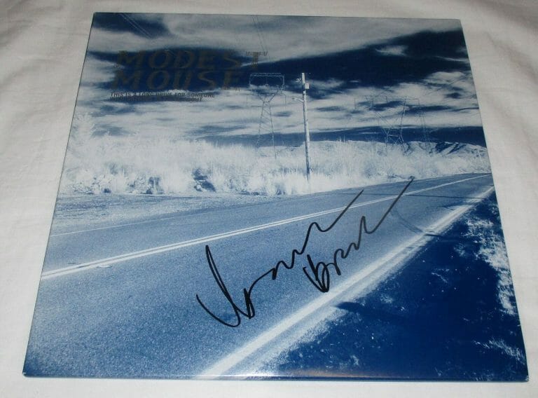 ISAAC BROCK SIGNED MODEST MOUSE THIS IS A LONG DRIVE VINYL RECORD JSA COLLECTIBLE MEMORABILIA