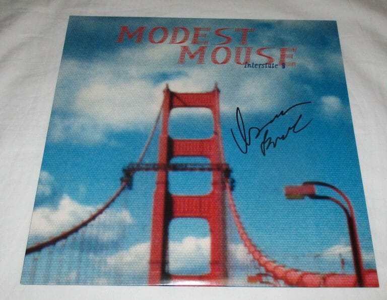ISAAC BROCK SIGNED MODEST MOUSE INTERSTATE 8 VINYL RECORD JSA COLLECTIBLE MEMORABILIA