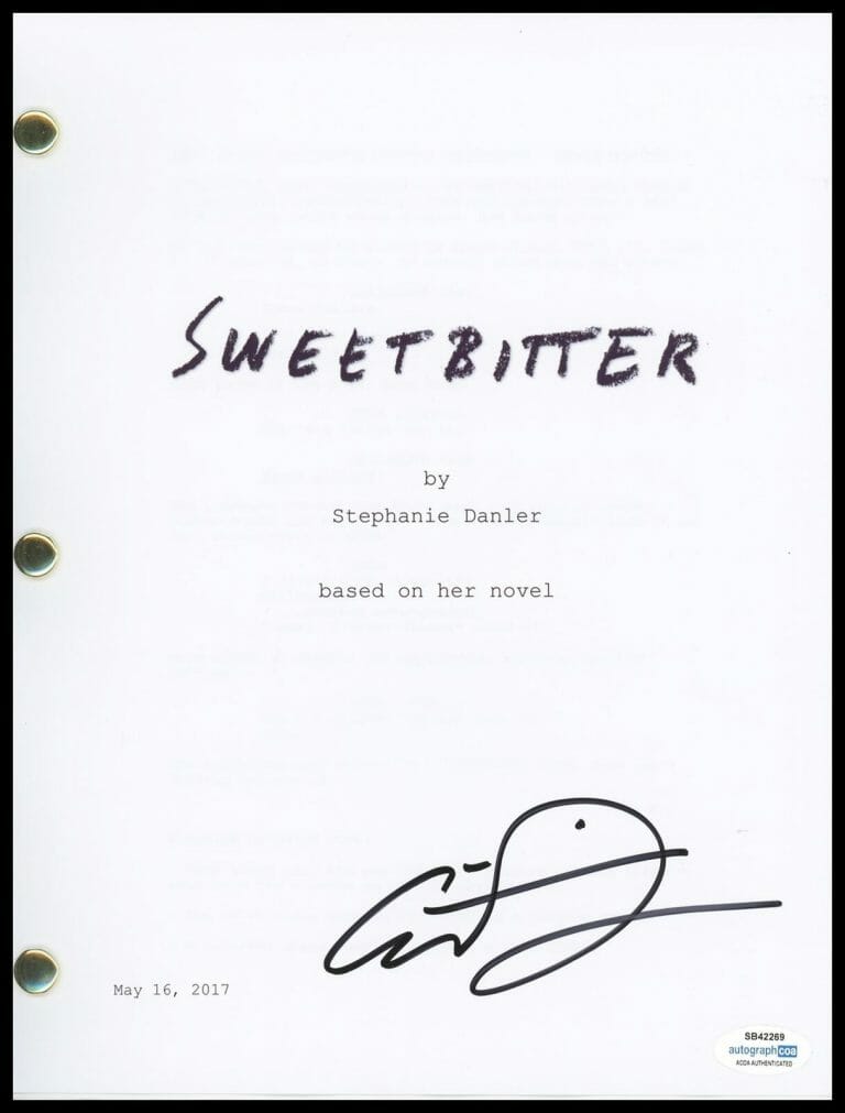 EVAN JONIGKEIT “SWEETBITTER” AUTOGRAPH SIGNED COMPLETE PILOT EPISODE SCRIPT ACOA COLLECTIBLE MEMORABILIA